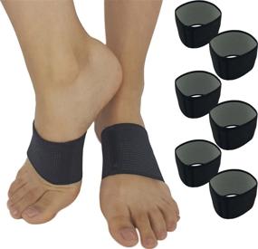 img 4 attached to Ultimate Plantar Fasciitis Brace Arch Supports: Relief for Foot & Heel Pain, Sore Heels, Spurs, Flat Feet, High Arches. Copper Infused Compression Sleeves & Splint Bands.