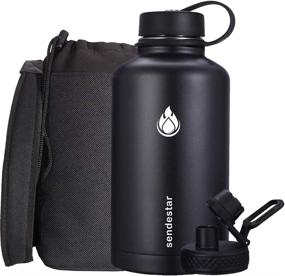 img 1 attached to 🧴 SENDESTAR Water Bottle Sleeve/Pouch: Convenient Shoulder Strap for 64 Oz Wide Mouth Bottle