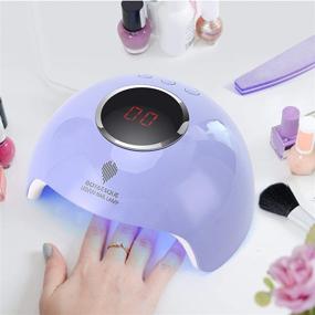 img 2 attached to 💅 Профессиональная 36W UV LED лампа для ногтей - сушилка для геля Goyaesque для салона и домашнего использования - 18 LED UV гель для ногтей - синий