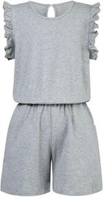 img 1 attached to Kimoda Rompers Jumpsuit Playsuit Outfits Girls' Clothing for Jumpsuits & Rompers