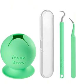 img 4 attached to 🛠️ Green Silicone Weeding Tools Kit - iVyne Berry, Suction Scrap Collector, Craft Tweezer, Weeder - Ideal Vinyl Weeding Tool Set for Cricut, Silhouette & Scrap Storage