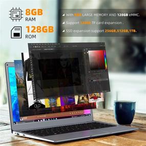 img 3 attached to 💻 Jumper 13.3 inch Laptop – 8GB RAM, 128GB ROM, Quad Core Celeron, Windows 10 – Thin and Light Notebook with Full HD 1080P Display – Supports 128GB TF Card and 1TB SSD Expansion Capability