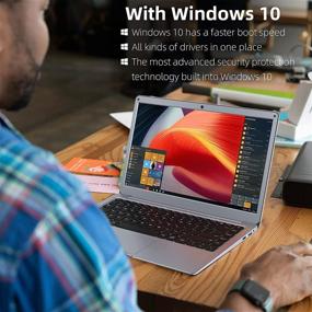 img 1 attached to 💻 Jumper 13.3 inch Laptop – 8GB RAM, 128GB ROM, Quad Core Celeron, Windows 10 – Thin and Light Notebook with Full HD 1080P Display – Supports 128GB TF Card and 1TB SSD Expansion Capability