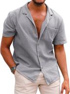 👔 stylish coofandy button casual men's sleeve shirts: elevate your clothing game logo