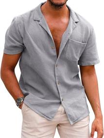 img 4 attached to 👔 Stylish COOFANDY Button Casual Men's Sleeve Shirts: Elevate Your Clothing Game