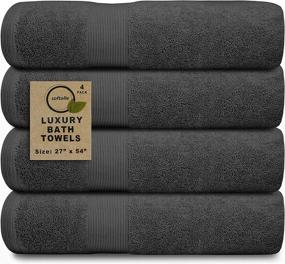 img 4 attached to 🛁 Softolle Luxury Bath Towels - 600 GSM Cotton Towels for Bathroom - Set of 4 Eco-Friendly, Super Soft, Highly Absorbent Bath Towels - Oeko-Tex Certified, 27 x 54 inches