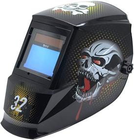 img 4 attached to 🔥 Antra AH7-360-7321 Auto Darkening Welding Helmet: Wide Shade Range, Ideal for TIG, MIG, MMA, Plasma, Grinding - Solar-Lithium Dual Power, Includes 6+1 Extra Lens Covers