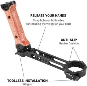 img 2 attached to 🔧 SMALLRIG Adjustable Wooden Handle Hand Grip for DJI Ronin S Gimbal – Enhanced Control and Comfort with BSS2314