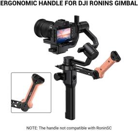 img 3 attached to 🔧 SMALLRIG Adjustable Wooden Handle Hand Grip for DJI Ronin S Gimbal – Enhanced Control and Comfort with BSS2314