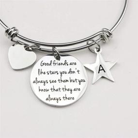 img 1 attached to 🎓 Girls' Stainless Steel Graduation Birthday Vacation Bracelet