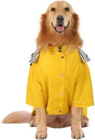 img 3 attached to 🌧️ HDE Double Layer Zip Hooded Dog Raincoat for Small to Large Dogs - Waterproof Rain Jacket