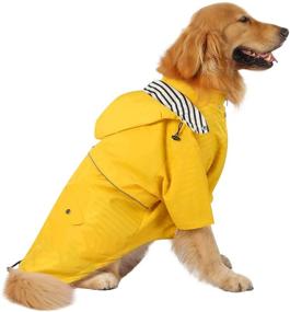 img 4 attached to 🌧️ HDE Double Layer Zip Hooded Dog Raincoat for Small to Large Dogs - Waterproof Rain Jacket