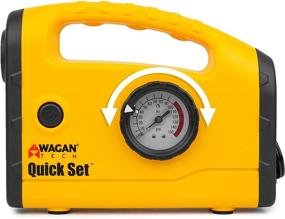 img 1 attached to Wagan Tech 7301 Yellow Quick Set Inflator Compressor with Auto Shut-off