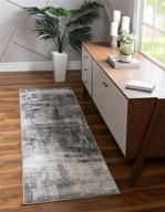 🏃 dark gray runner rug - unique loom sofia collection - traditional vintage - 2' x 7' logo