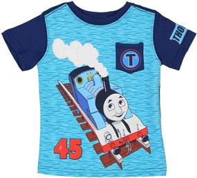 img 2 attached to 👕 Thomas &amp; Friends Short Sleeve Tee for Toddlers - Navy/Blue Thomas (Size 4T)