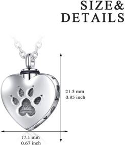 img 2 attached to Sterling Silver Pet Ashes Urn 💎 Necklace with Funnel Filler - WINNICACA Cremation Jewelry