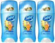 🍃 secret invisible solid antiperspirant & deodorant, hawaii citrus breeze - 3 pack, 2.60 oz each logo