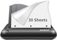 🔌 efficient electric hole puncher: heavy duty 3 hole punch, 30 sheet capacity, commercial industrial punch with adapter | ideal for office, school, and studio | long lasting, 9/32" holes logo