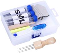 🧵 mayboos 72 piece needle felting kit with needles, holder, foam, awl, glue, fingercots, scissors, and more felting supplies for diy wool felting logo