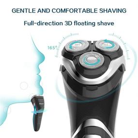 img 2 attached to 🪒 MAX-T Electric Shaver Razor for Men - Rechargeable Wet Dry Rotary Shaver with Pop Up Trimmer, LED Display, and IPX7 100% Waterproof - Adapter Charger Included (Model: 8101)