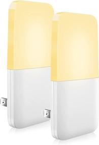 img 4 attached to 🌙 MAZ-TEK Plug in Night Light: Dusk to Dawn Sensor, Warm White LED Nightlights for Kids, Nursery, Bedroom, Bathroom & More - 2 Pack