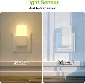 img 1 attached to 🌙 MAZ-TEK Plug in Night Light: Dusk to Dawn Sensor, Warm White LED Nightlights for Kids, Nursery, Bedroom, Bathroom & More - 2 Pack