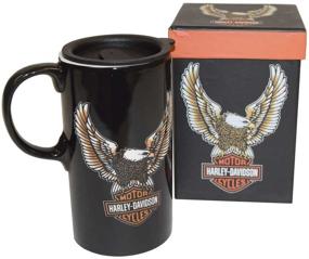 img 1 attached to 🏍️ Harley-Davidson Triple Insulated Travel Latte Mug, Bar & Shield Eagle Tall Boy, 21 oz. - Model 3TBT4907