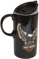 🏍️ harley-davidson triple insulated travel latte mug, bar & shield eagle tall boy, 21 oz. - model 3tbt4907 logo