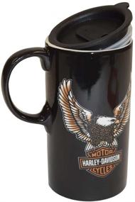 img 2 attached to 🏍️ Harley-Davidson Triple Insulated Travel Latte Mug, Bar & Shield Eagle Tall Boy, 21 oz. - Model 3TBT4907