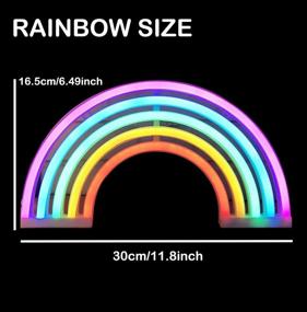 img 2 attached to 🌈 QiaoFei Rainbow Neon Light Signs: Vibrant Rainbow Wall Decor for Kids Room, Perfect Children's Gifts, USB/Battery Operated LED Night Lights