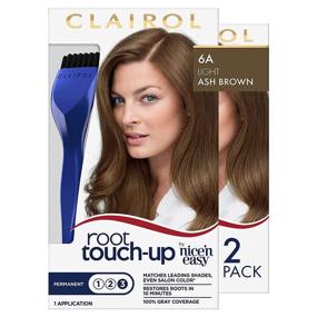 img 4 attached to 🎨 Clairol Root Touch-Up by Nice'n Easy - 6A Light Ash Brown Hair Dye for Permanent Hair Color (2 Count)