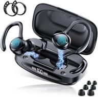 🎧 waterproof wireless earbuds bluetooth wqrttid 2-in-1 tws deep bass earphones with microphone, led digital display for sport, running, gym - in-ear & earhooks bluetooth headphones logo