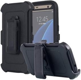 img 4 attached to 📱 Galaxy S7 Case: AICase Heavy Duty Full Body Shockproof Cover - Black