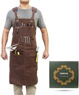 🔨 tipkits woodworking apron: 9 tool pockets & 20 oz waxed canvas for carpenter's - magnetic holders & perfect gift logo