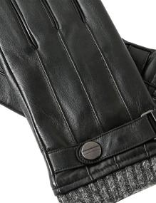 img 2 attached to Frlozs Leather Lambskin Cashmere Motorcycle Men's Accessories