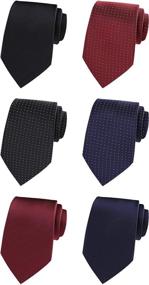 img 4 attached to 👔 XTAPAN Classic Neckties: Premium Jacquard Polyester Men's Accessories for Ties, Cummerbunds & Pocket Squares