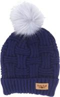 👒 plush-lined knit hat with pom for women by britt's knits logo