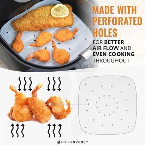 img 3 attached to 🍳 Premium Parchment Paper for Air Fryer XL to XXL - Compatible with Top Brands, 100 Sheet Air Fryer Accessories