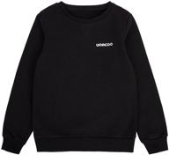 👕 unacoo brushed fleece crewneck sweatshirts: boys' clothing and trendy hoodies & sweatshirts logo