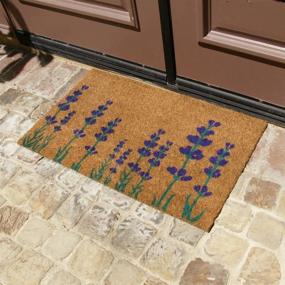 img 2 attached to 🌸 18x30 Rubber-Cal Purple English Lavender Flower Outdoor Welcome Mat