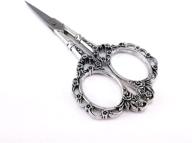 yueton vintage european style plum blossom embroidery scissors - elegant silver needlework tool logo