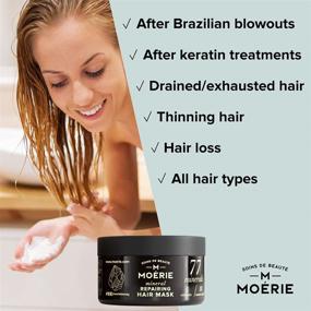 img 3 attached to Moerie Mineral Hair Growth & Repair Mask – Restorative Treatment Hair Mask – Hair Treatment For Longer, Thicker, Fuller Hair - Vegan & Paraben Free – 3.4 oz (96.4g)