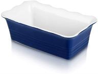 🍞 joyroom ceramic bread loaf pan - rectangular baking pan for bread, 9 x 5 inch size, circle collection (indigo) logo