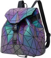 geometric luminous handbags changable reflective logo
