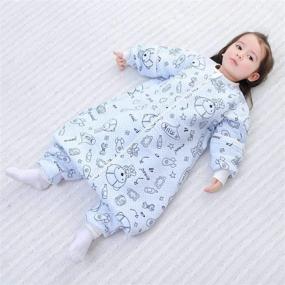 img 3 attached to Cozy Cotton Baby Wearable Blanket featuring Happy Cherry Cartoon Design – Warm Pajamas for a Good Night's Sleep