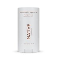 🥥 organic native deodorant for women and men, aluminum free with baking soda, probiotics, coconut oil, and shea butter, fragrance of coconut & vanilla logo