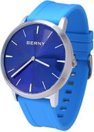 berny hybrid smart watch series - smartwatch fitness tracker original classic style smartwatch compatible with iphone and android (blue)… logo