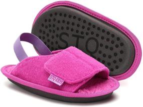 img 4 attached to 👞 STQ KIDS Adjustable Lightweight Slippers: Boys' Shoes and Slippers