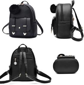 img 2 attached to Trendy Leather Shoulder Backpacks for Teenagers - Stylish Kids' Fashion Backpacks