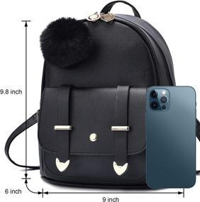 img 1 attached to Trendy Leather Shoulder Backpacks for Teenagers - Stylish Kids' Fashion Backpacks